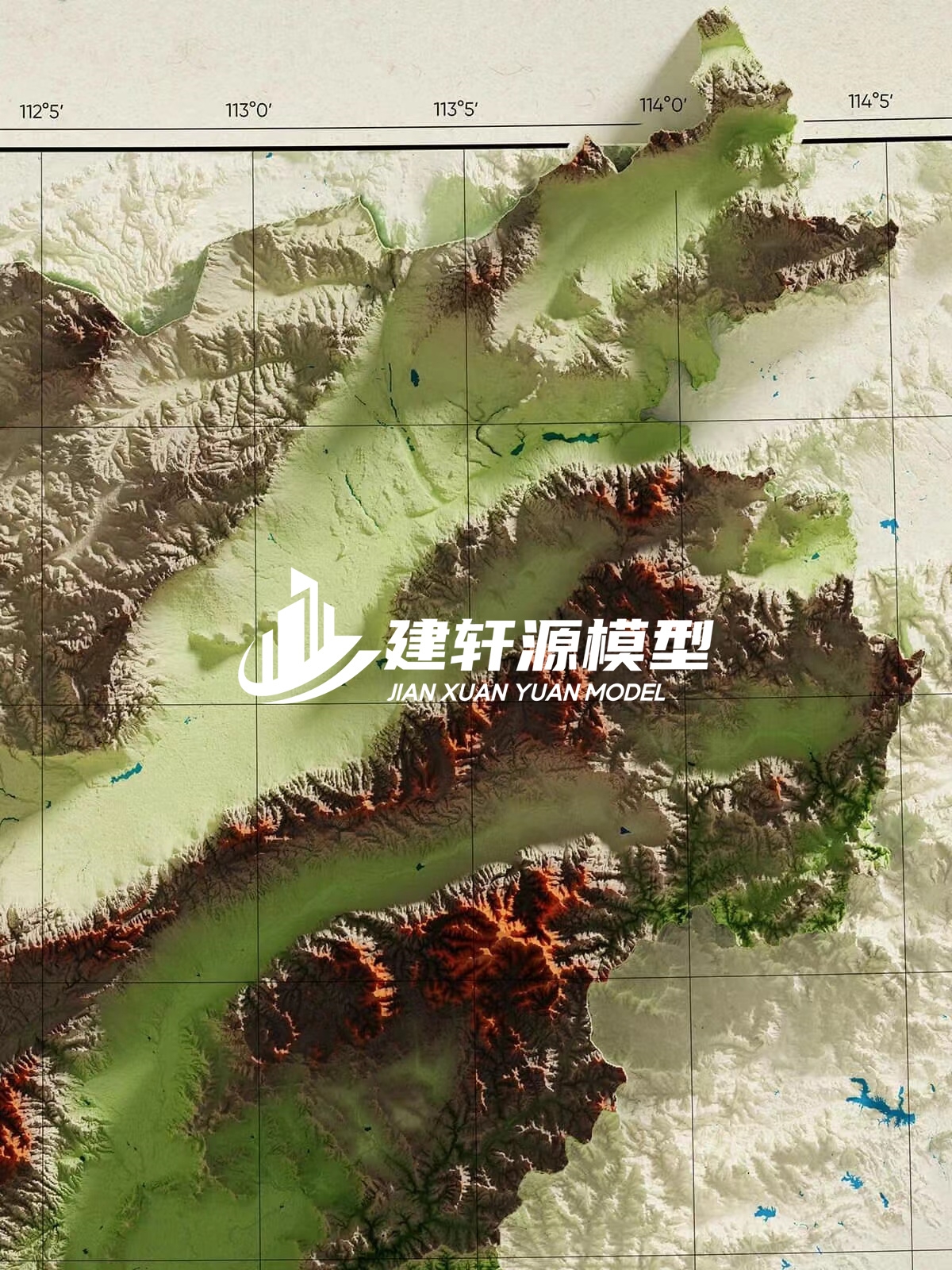 沅江地形模型制作